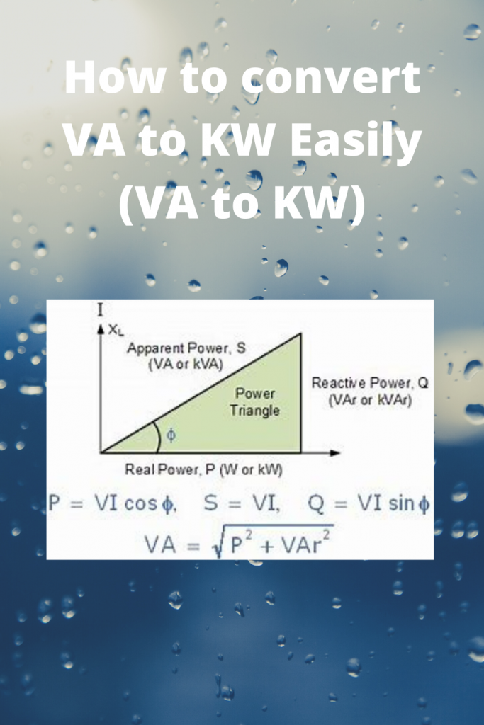 How To Convert Va To Kw Easily Va To Kw Easy Rapid Calcs