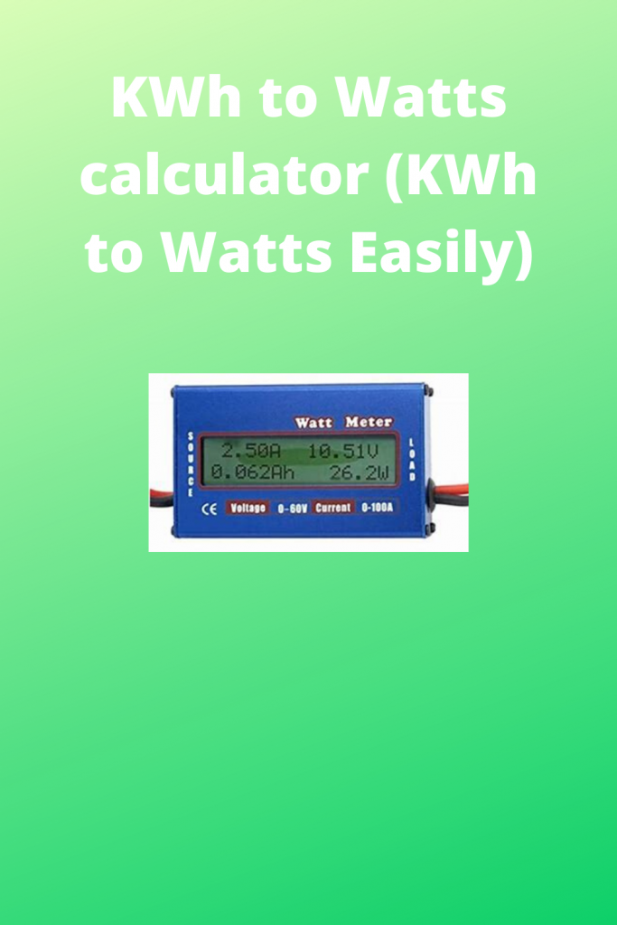 watts to kilowatts