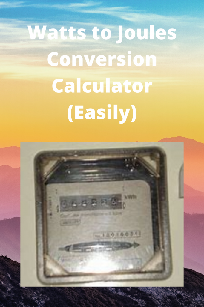 Watts To Joules Conversion Calculator Easily Easy Rapid Calcs