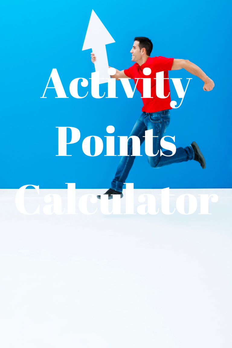 Activity Points Calculator Easy Rapid Calcs